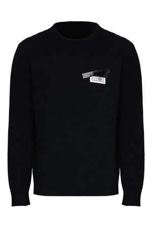 Maglione in misto lana nero MM6 MAISON MARGIELA | SH2HL0030M13168900S